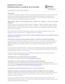 Preguntas frecuentes | Eliminación de los escombros de un incendio